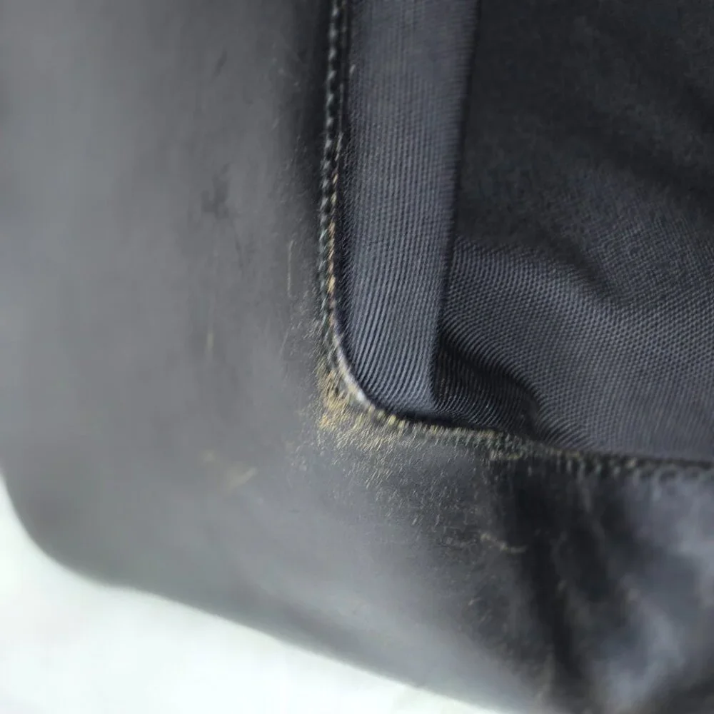 Gucci Black Leather Nylon Purse Shoulder Vintage Bag